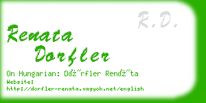 renata dorfler business card